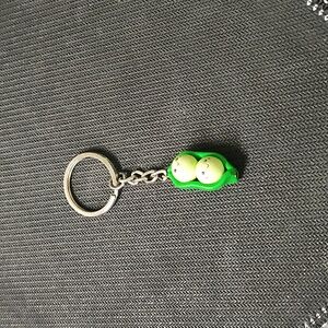 Cute Peas in a Pod Keychain